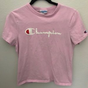 light pink champion t-shirt